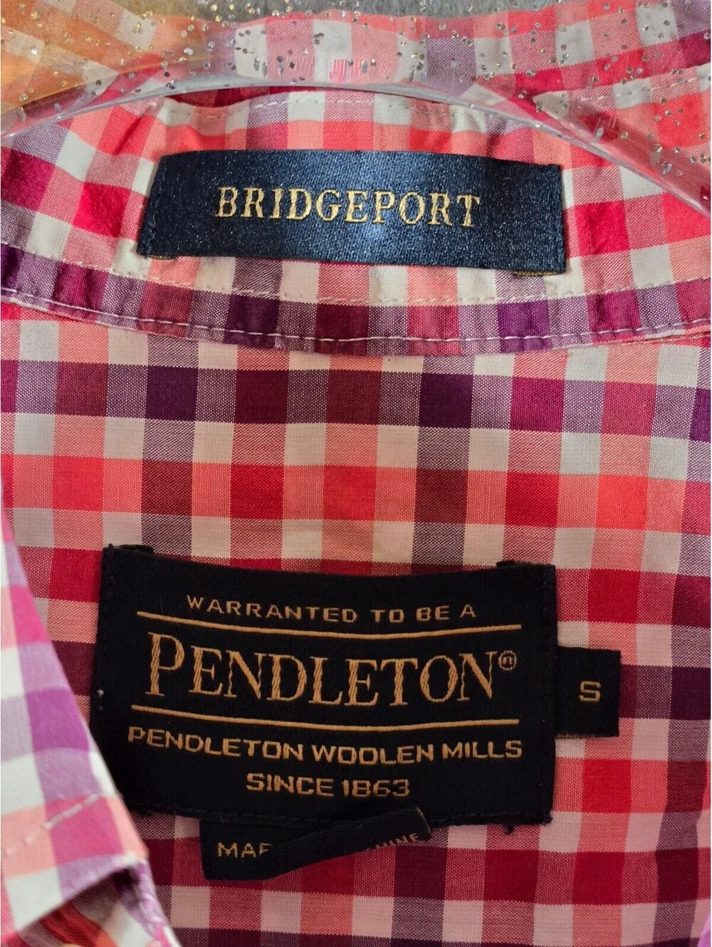 Pendleton Plaid Button-Down Long-Sleeve Plaid Shirt Cabin Preppy Office